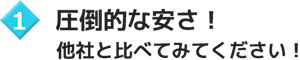 圧倒的な安さ!他社と比べてみてください!